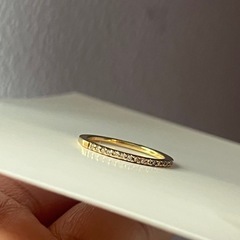 アガット　ピンキーリング　指輪　K10の画像