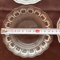 りんごのガラス皿　小鉢　4個まとめの画像