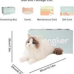 Chongker 猫ぬいぐるみ リアル 本物そっくり ハンドメイド ラグドールの画像