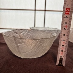 ガラス製　花柄　深鉢　4個まとめの画像