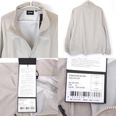 【未使用】GOALSTUDIO ゴールスタジオ デボンディング ウーブン ハーフジップ ジャケット XL ライトベージュ G2FTZ101 メンズ サッカー フットサルウェアの画像