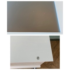 ニトリ ホワイト木製テレビ台 キャスター付きの画像