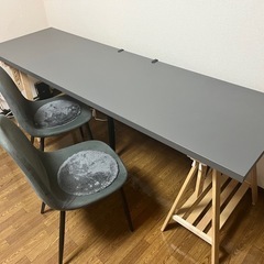 IKEA 長デスク200×60 チェア付
の画像