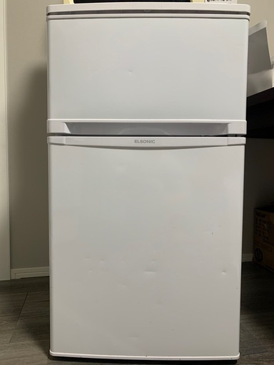 エルソニック冷凍冷蔵庫148L横縞模様 自動霜取り機能付き 2021年製