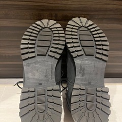 ジーユー リアルレザーヌバックブーツ+E 26.0cm ブラックの画像