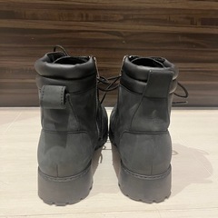 ジーユー リアルレザーヌバックブーツ+E 26.0cm ブラックの画像