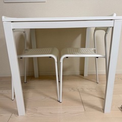 超美品　IKEA テーブル　チェア　セット　ホワイト　の画像