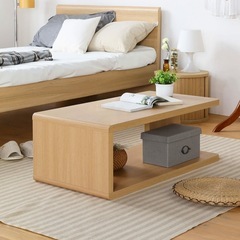 白井産業 ローテーブル✨ 机 ナチュラルブラウン キアエッセ2の画像