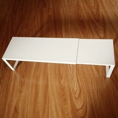 (お取引中)山崎実業 tower　伸縮洗濯機排水口上ラック 38.5~64×15×12cmの画像