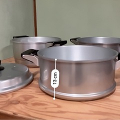 3段アルミ製蒸し器の画像
