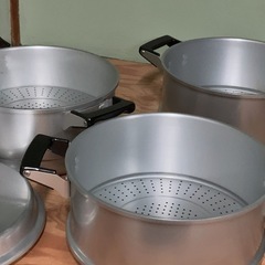 3段アルミ製蒸し器の画像