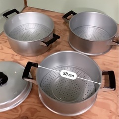 3段アルミ製蒸し器の画像