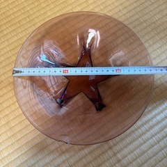 紫色　ガラス製　星型　丸型　大皿の画像