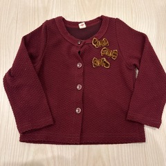 baby GAP 80 アウター ボルドーカーディガン　2点セットの画像