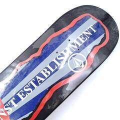【未使用】ボルコム YOUTH AGAINST ESTABLISHMENT スケートボード デッキ ブラック VOLCOM 独立記念日スペシャル ビンテージ デットストックの画像