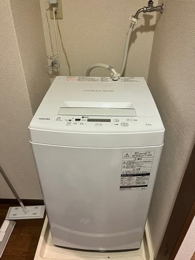 TOSHIBA 　ステンレスドラム洗濯機　4.5kg