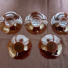 茶托　小皿　梅型 5枚まとめの画像