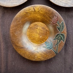 茶托　小皿　花柄　5枚まとめの画像