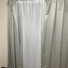 遮光カーテン、レースセットの画像