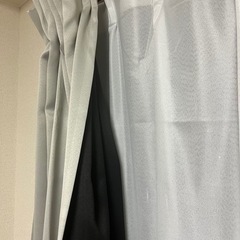 遮光カーテン、レースセットの画像