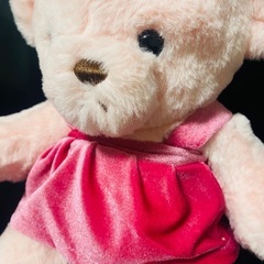 新品タグ付 ふわふわおめかしクマちゃん ぬいぐるみの画像