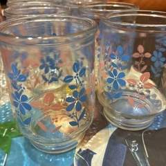 昭和レトロガラスコップの画像