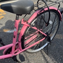 ピンク自転車の画像