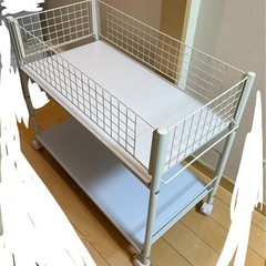 山善 収納ラック キャスター ワゴンの画像