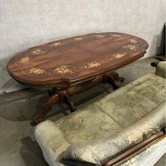 イタリア製　アンティーク　ダイニングテーブルの画像