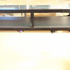 【美品】ガラス天板付きローテーブルの画像