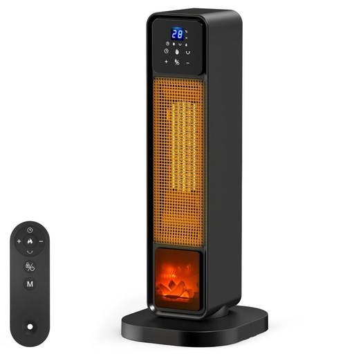 【新品未使用】セラミックヒーター 2S速暖 ECO知能恒温 省エネ70°首振り ブラック