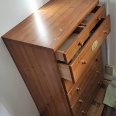 木製 5段 チェスト / タンスの画像