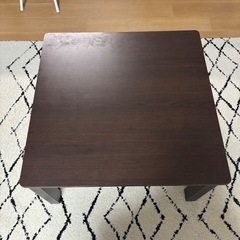 ニトリ こたつ テーブル 色 ブラウンの画像