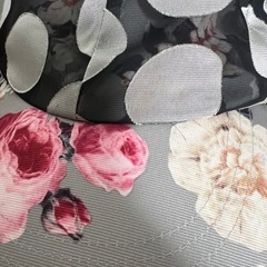 【CA4LA】花柄　レディース　キャップ　帽子　おしゃれ　黒　ブラック　バラの画像