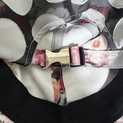 【CA4LA】花柄　レディース　キャップ　帽子　おしゃれ　黒　ブラック　バラの画像