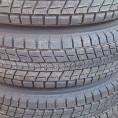 175/80R15 鉄チンホイール 5穴 ハブ径約65ｍｍ 4本 DUNLOP WINTER MAXSJ8 テリオスキッド パジェロミニなどに!!※引き取りまたは指定駅渡しの画像
