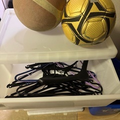 収納、ハンガー、バスケボール,サッカーボールの画像