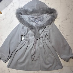 NICE CLAUP ファー付きコートの画像