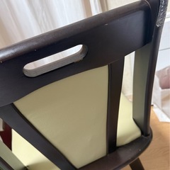 伸縮テーブル　セット　イス2脚の画像