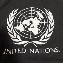 国連(United Nations)ロゴ パーカー　ビンテージの画像