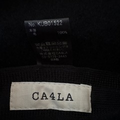 CA4LA ベレー帽　ブラック　ウール100%の画像