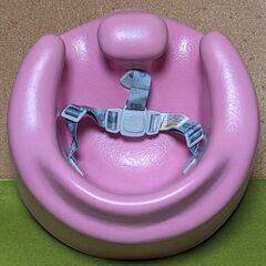 美品●お子様楽々★バンボ ベビーソファ ピンク★安全ベルト付◎の画像