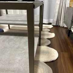 【ローテーブル】クリア　2段収納　の画像