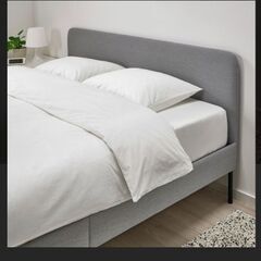IKEA　シングル　ベッドフレーム　グレーの画像