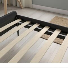 IKEA　シングル　ベッドフレーム　グレーの画像