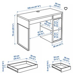 値引き交渉ok IKEA MiCKE ミッケ ホワイト デスク の画像