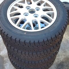 ダイハツ純正アルミホイール ハブ径約50ｍｍ 155/65/13 GOOD YEAR ICENAVI ZEAⅡ ※引き取りまたは指定駅渡しの画像