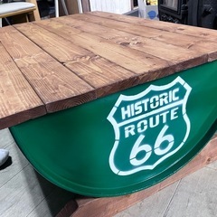 ドラム缶リメイクテーブル&チェアー（グリーン）の画像