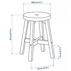 【IKEA】木製スツール　SKOGSTA スコグスタの画像