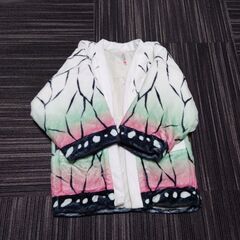 120cm 鬼滅の刃　胡蝶しのぶ　半纏　はんてん　羽織り　バンダイ　キッズの画像